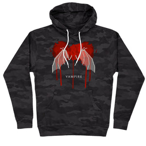 TOTEM 'Vampire' pullover hoodie in black camo