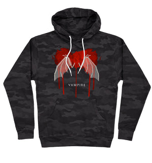 TOTEM 'Vampire' pullover hoodie in black camo