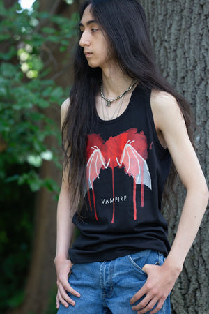 TOTEM 'Vampire' tank top in black on model