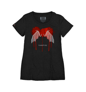 TOTEM 'Vampire' women's short sleeve t-shirt in black