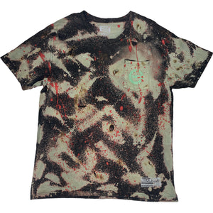 TYPE O NEGATIVE 'BLOODY KISSES - BLOOD AND FIRE' limited edition short sleeve tie-dye hockey t-shirt front view