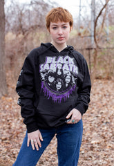 BLACK SABBATH ‘CHILDREN OF THE RINK’ pullover hockey hoodie in black front view on model