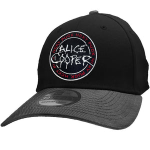 ALICE COOPER 'CLASSIC' stretch fit hockey cap in in black with charcoal brim