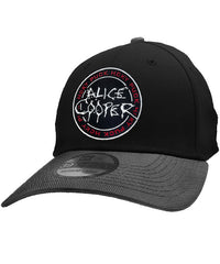ALICE COOPER 'CLASSIC' stretch fit hockey cap in in black with charcoal brim