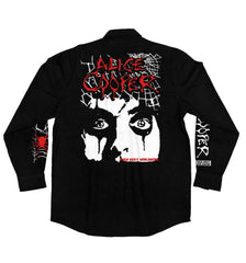 ALICE COOPER ‘THE SPIDERS’ hockey flannel in black back view
