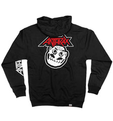 ANTHRAX 'NOT' full zip hockey hoodie in black back view
