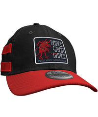 DANCE GAVIN DANCE 'AFTERBURNER' stretch fit hockey cap in black with red brim and stripes
