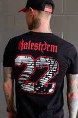 HALESTORM 'WICKED WAYS' short sleeve hockey t-shirt in black back view on model