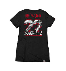 HALESTORM 'WICKED WAYS' women's short sleeve hockey t-shirt in black back view