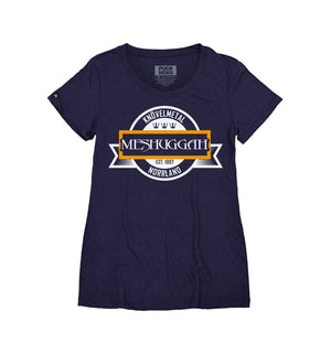 Meshuggah 'Knovelmetal' women's short sleeve hockey t-shirt in navy