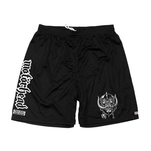 MOTÖRHEAD 'SCORE PIG' mesh hockey shorts in black