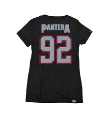 PANTERA 'A VULGAR DISPLAY' women's short sleeve hockey t-shirt in black back view