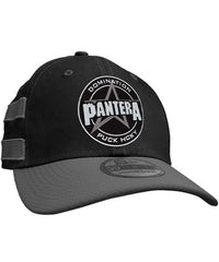 PANTERA 'LET'S DOMINATE' stretch fit hockey cap in black with grey brim and stripes