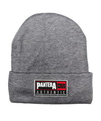 PANTERA 'TOASTY TOQUE' jersey-lined, cuffed knit hockey hat in heather grey
