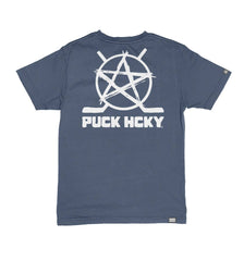 PUCK HCKY 'BIG STAR' short sleeve pocket hockey t-shirt back view