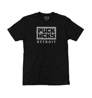 PUCK HCKY 'DETROIT' short sleeve hockey t-shirt in black