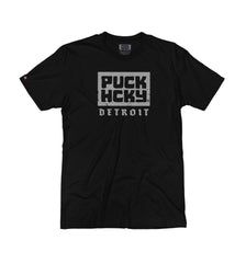PUCK HCKY 'DETROIT' short sleeve hockey t-shirt in black