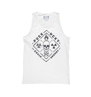 PUCK HCKY 'EQUIPMENT HAZMAT' hockey tank in white front view