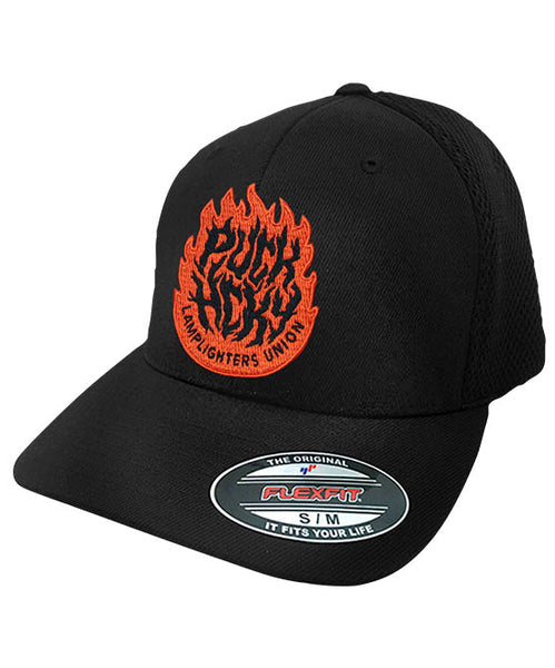 PUCK HCKY 'LAMP LIGHTERS UNION' MESH BACK HOCKEY CAP (BLACK)