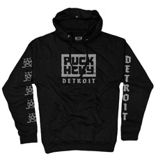 PUCK HCKY 'DETROIT' pullover hockey hoodie in black