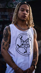 PUCK HCKY 'PENTASTICK' hockey tank in white front view on model