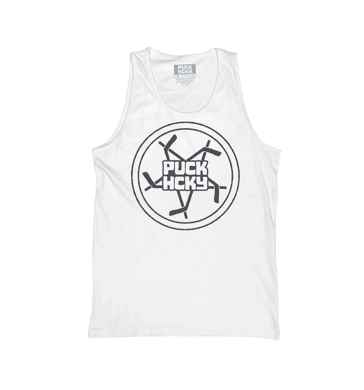 PUCK HCKY 'PENTASTICK' hockey tank in white front view