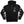 PUCK HCKY 'SIMPLY HUSTLE' full zip hockey hoodie in black front view