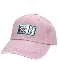 PUCK HCKY 'SLICED AND STACKED' relaxed fit hockey Dad hat in pink