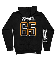 ROB ZOMBIE 'MARS NEEDS HCKY' pullover hockey hoodie in black back view
