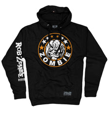 ROB ZOMBIE 'MARS NEEDS HCKY' pullover hockey hoodie in black front view