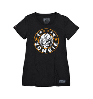ROB ZOMBIE 'MARS NEEDS HCKY' women's short sleeve hockey t-shirt front view