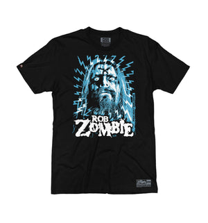 ROB ZOMBIE 'SKATANIC' short sleeve hockey t-shirt in black front view