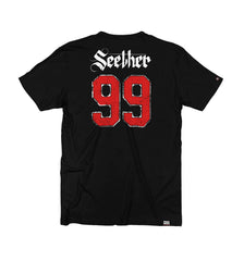 SEETHER 'WASTELAND' short sleeve hockey t-shirt in black back view