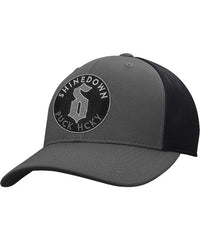 SHINEDOWN 'ADRENALINE' mesh back hockey cap in iron grey and black