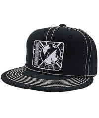 SHINEDOWN 'PLANET ZERO' contrast stitch snapback hockey cap in black with white stitching